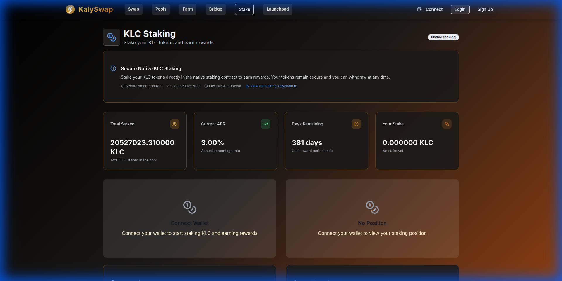 Staking Interface